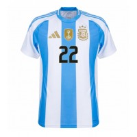 Fotballdrakt Herre Argentina Lautaro Martinez #22 Hjemmedrakt Copa America 2024 Kortermet